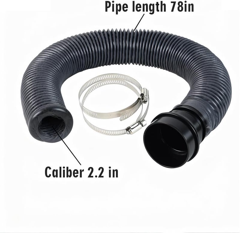 FUMECLEAR Store Duct Hose fume extractor retractable heat resistant duct hose, 78 inches long. (50mm Diameter) Suitable for laser engraving machine enclosures with connection ports of less than 50mm. - Image 2